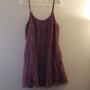 Plum lace dress